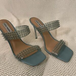 Steve Madden Gray Studded Heels
